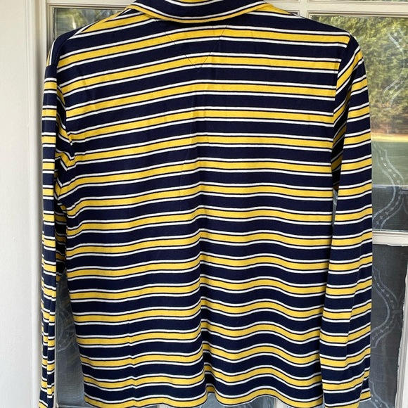 Tommy Hilfiger Navy and Yellow Striped Shirt - Picture 2 of 4